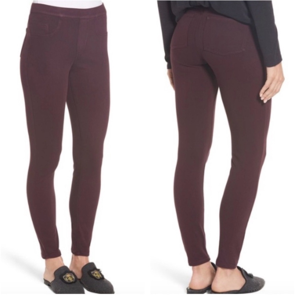 Spanx Jean-ish Burgundy Ankle Length Leggings Stretch Tummy Control Size XL NWT - Picture 12 of 12